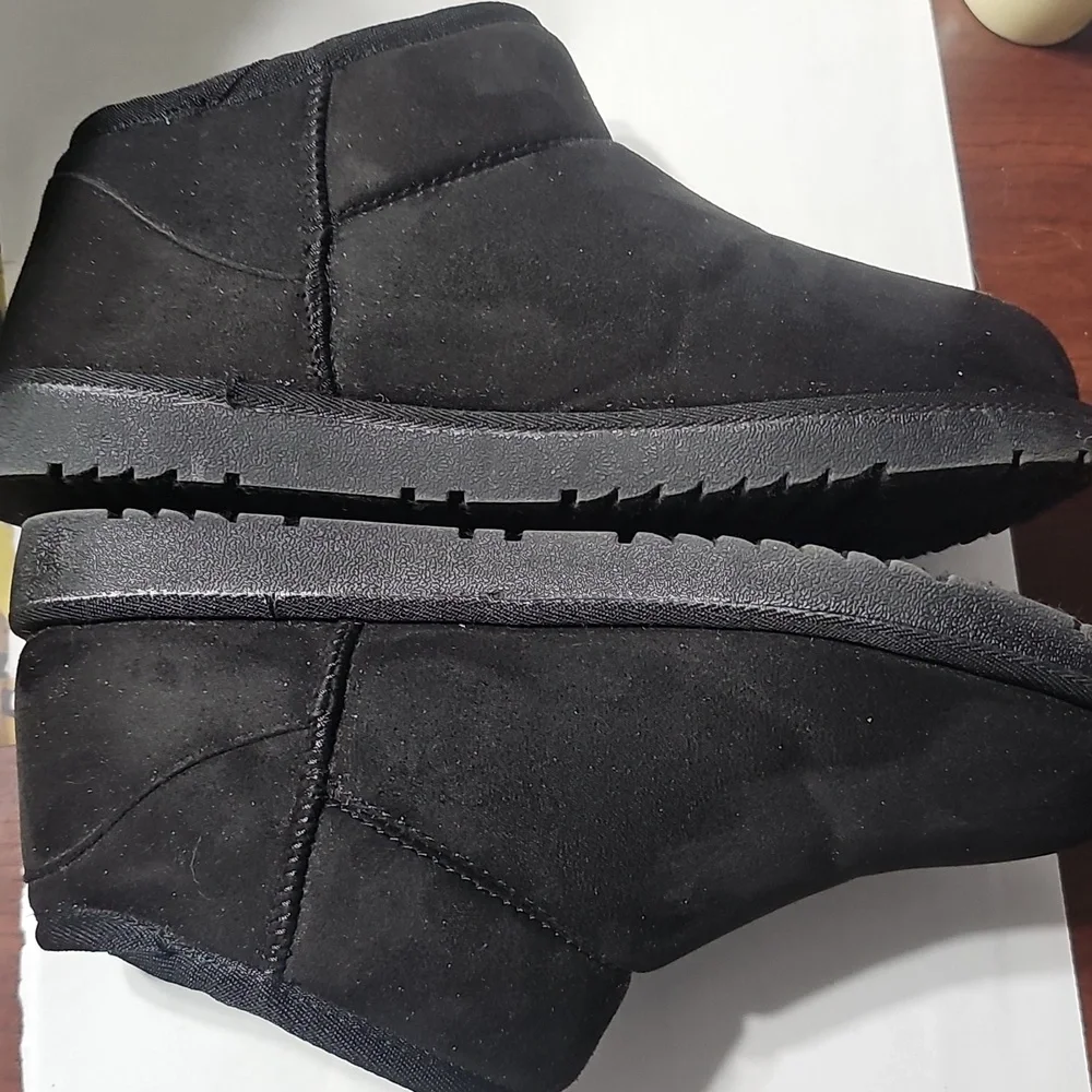 Hot Tomato Fur Lined Black Boots